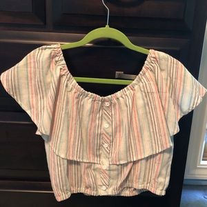 Cropped Striped Blouse